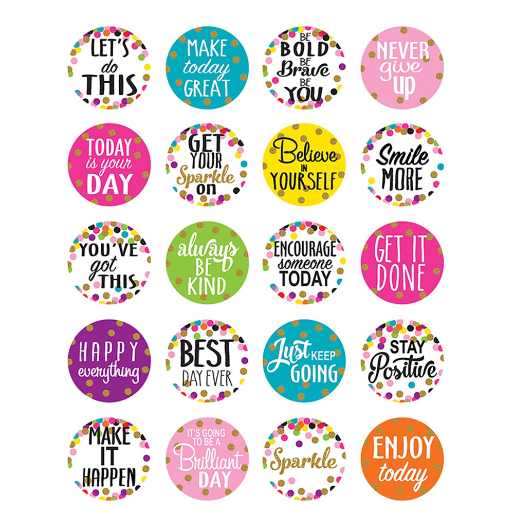 Confetti Words to Inspire Stickers - TCR5909 | Teacher Created ...