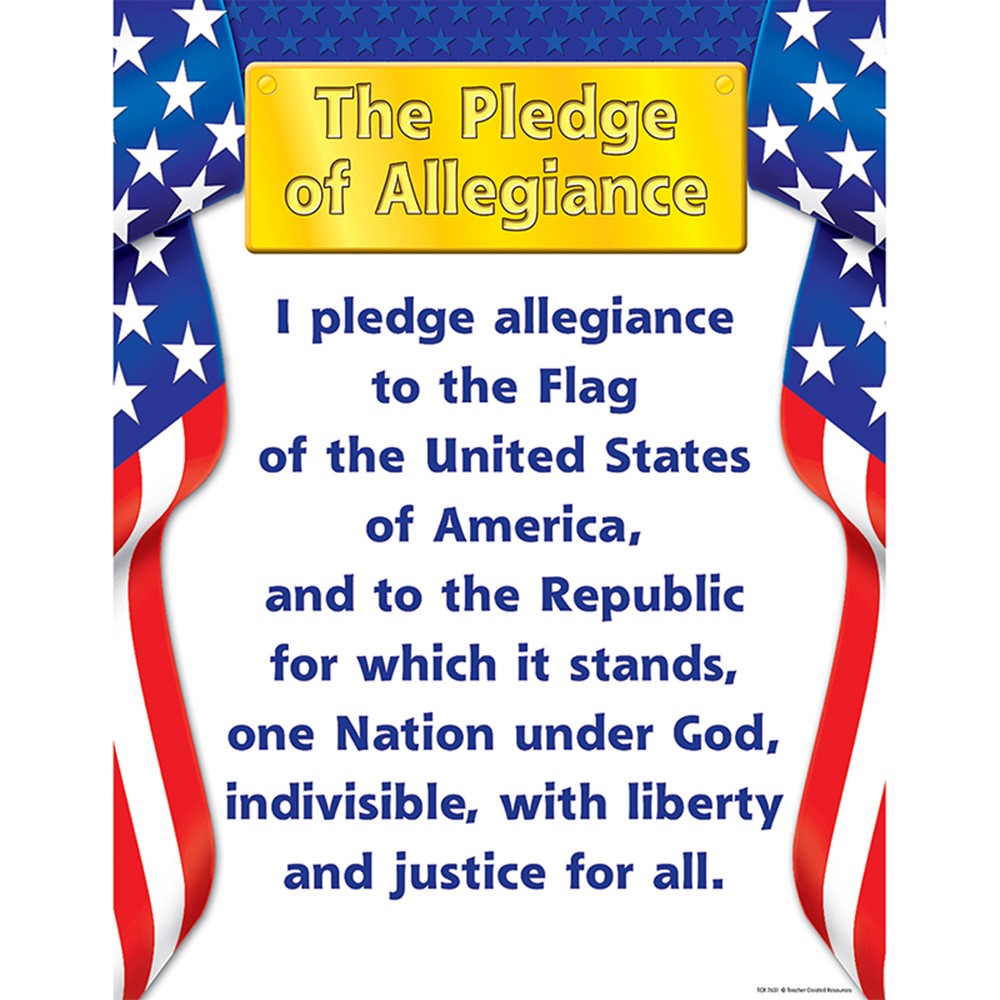 pledge-of-allegiance-chart-teacher-created-resources-tcr7631-88231976318-ebay