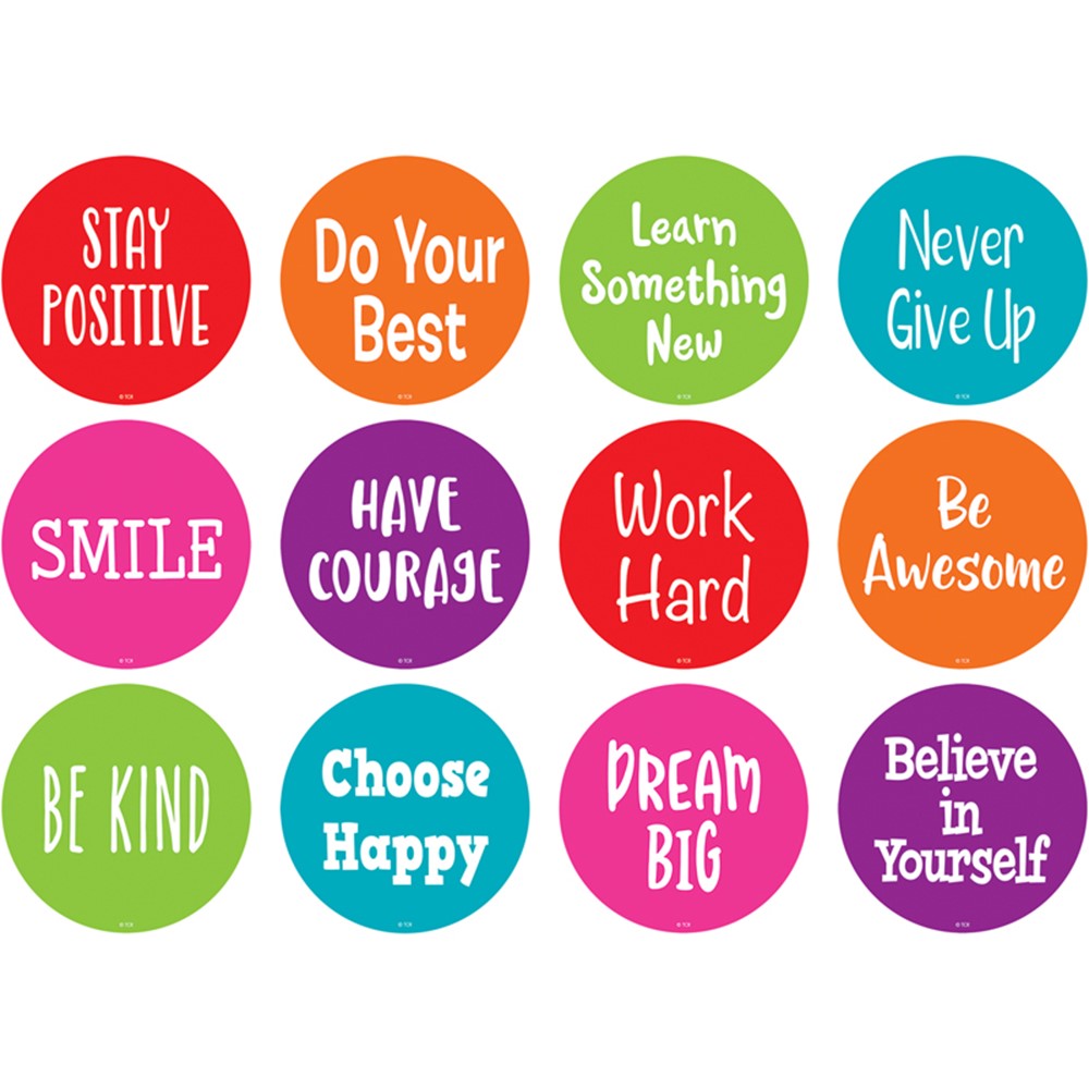 Spot On Positive Sayings Floor Markers, 4