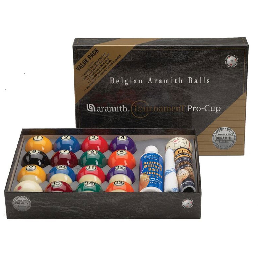 Free Shipping & 3 Free Aramith Duramith Tournament Pro Cup Value Pack Ball Set 