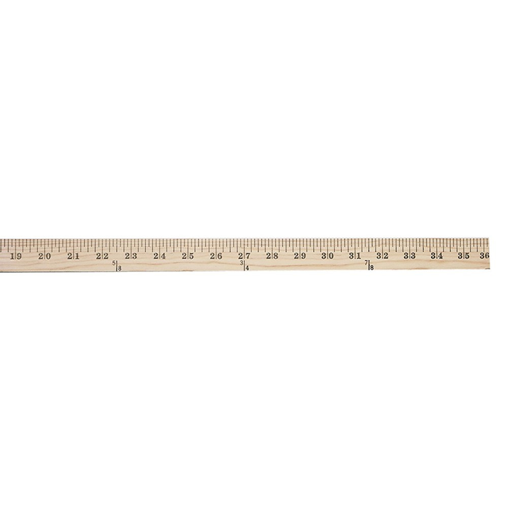 Westcott Wooden Yardstick with Hang Hole and Brass Ends, Clear Lacquer  Finish (10425)