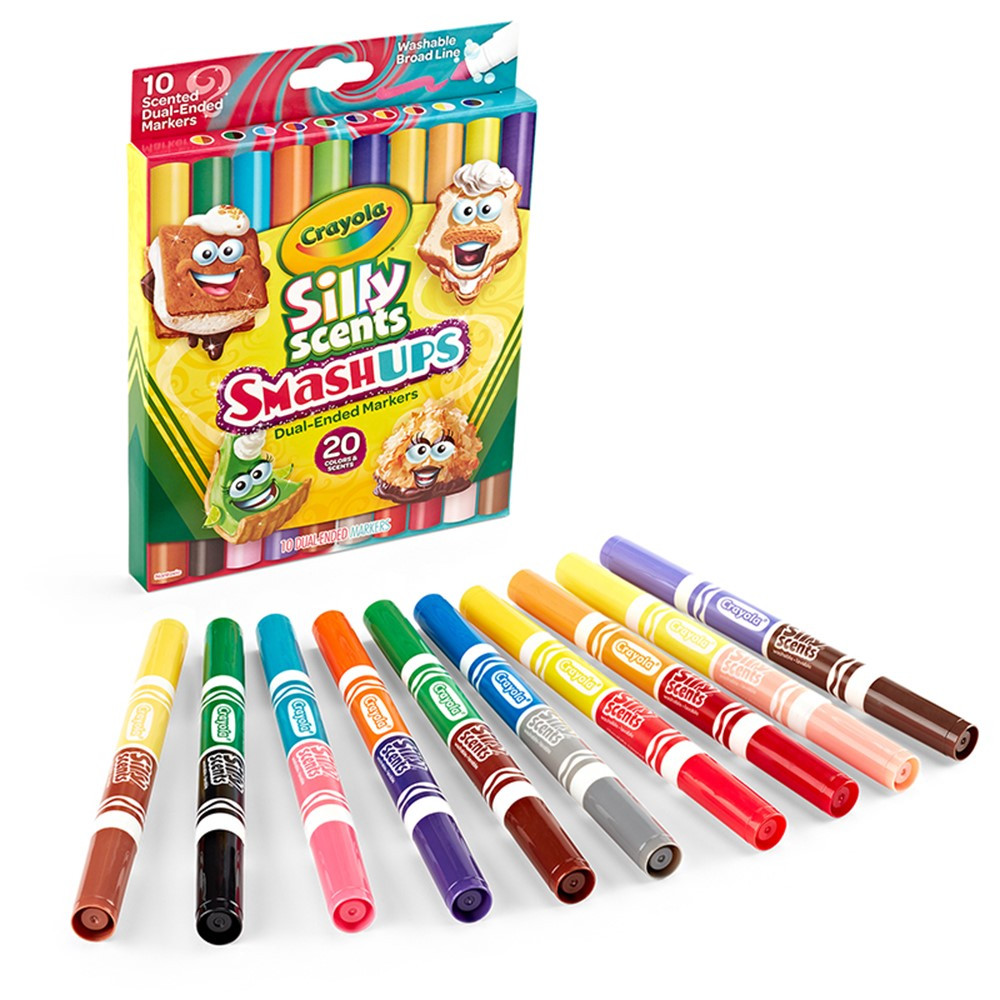 Crayola Silly Scents Smash Ups Washable Markers - Shop Highlighters &  Dry-Erase at H-E-B
