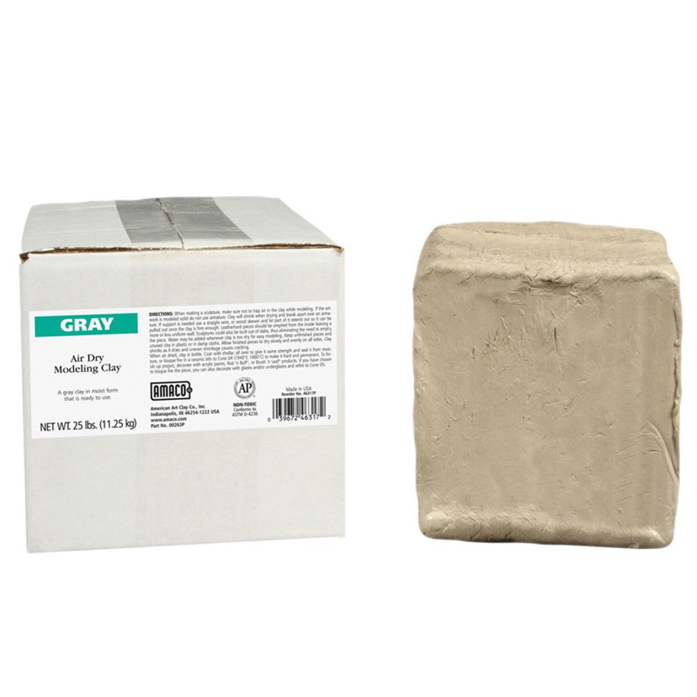 AMA46317P - Amaco Air Dry Clay Gray 25 Lb in Clay & Clay Tools