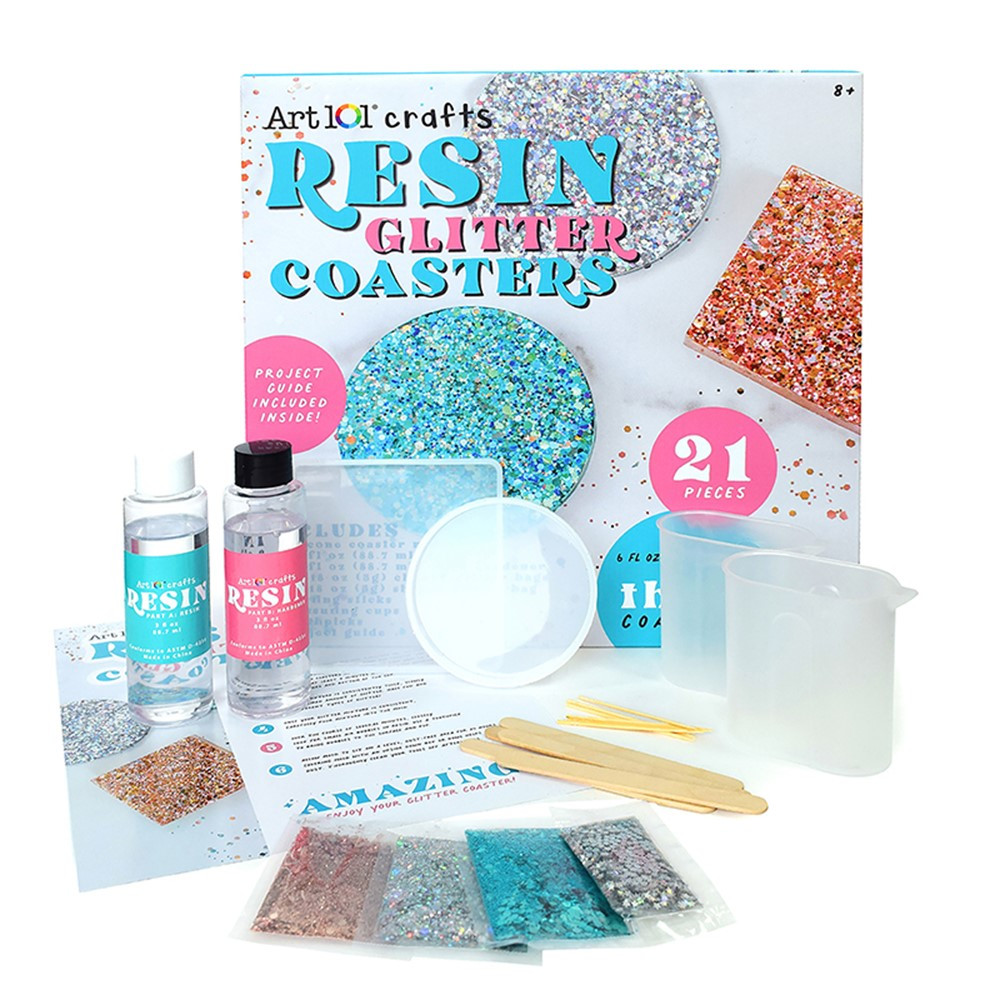 Resin Glitter Coaster Kit - AOO40064MB | Art 101 / Advantus | Art & Craft Kits