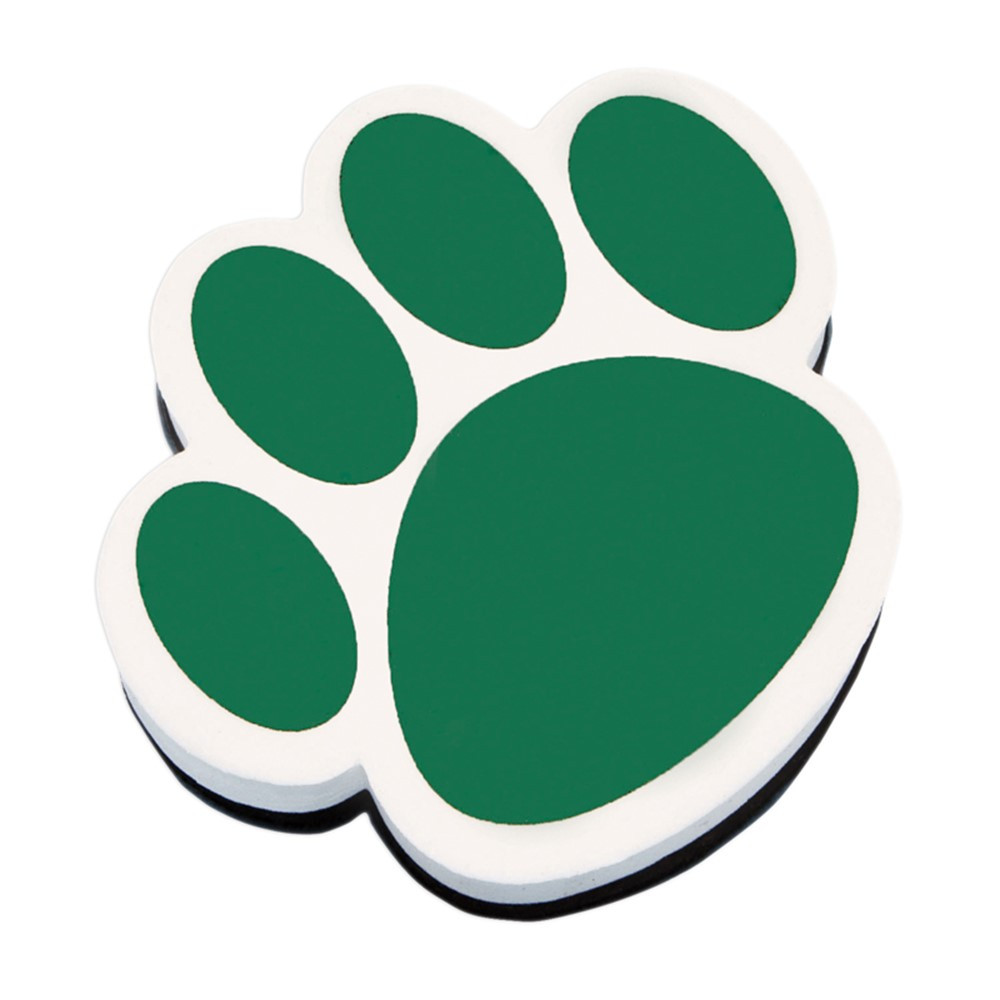 ASH10001 - Magnetic Whiteboard Eraser Green Paw in Whiteboard Accessories