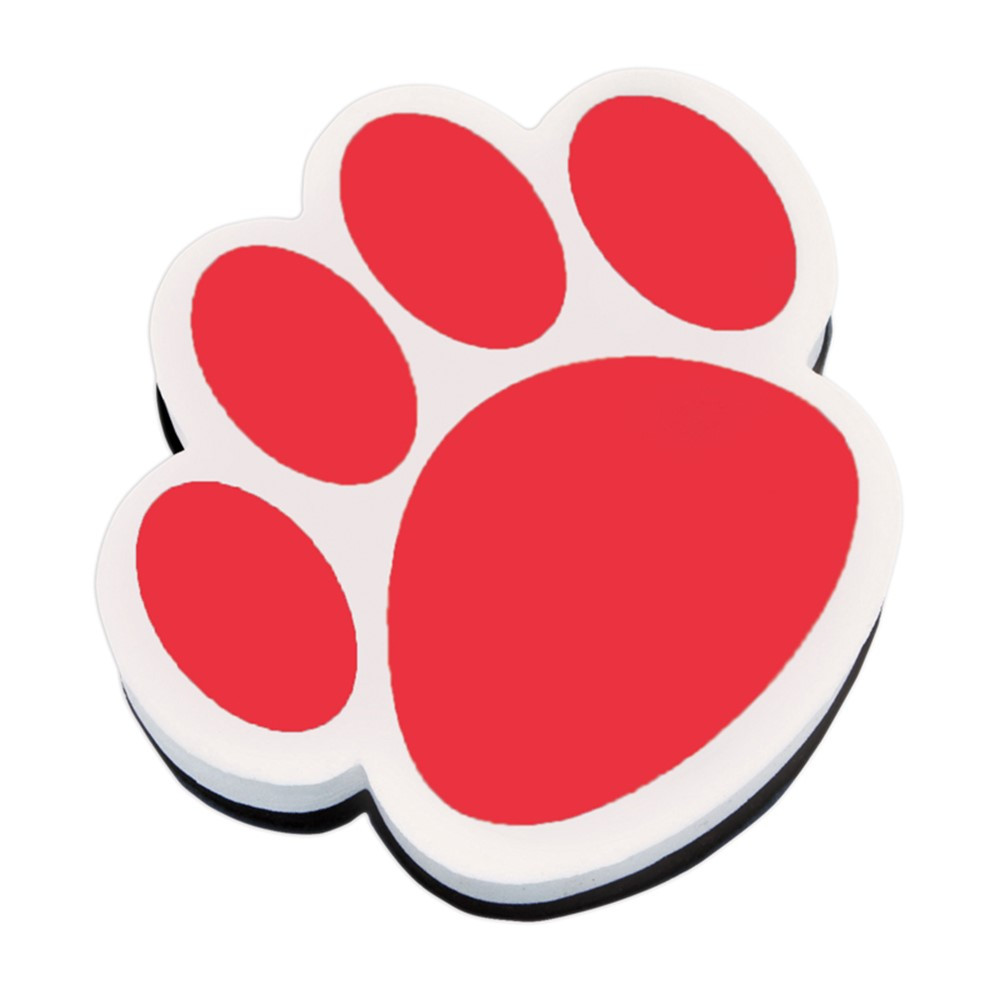 ASH10003 - Magnetic Whiteboard Eraser Red Paw in Whiteboard Accessories