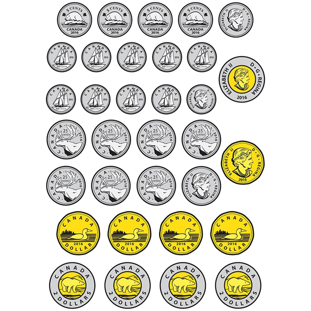 ASH10060 - Math Diecut Magnets Canadian Coins in Money