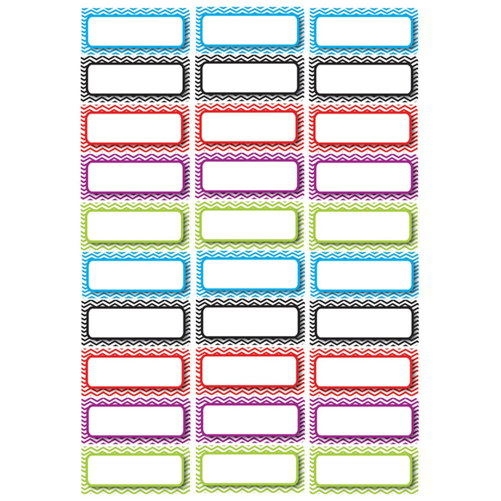 ASH10077 - Die Cut Magnets Assorted Color Chevron Nameplates in Name Plates