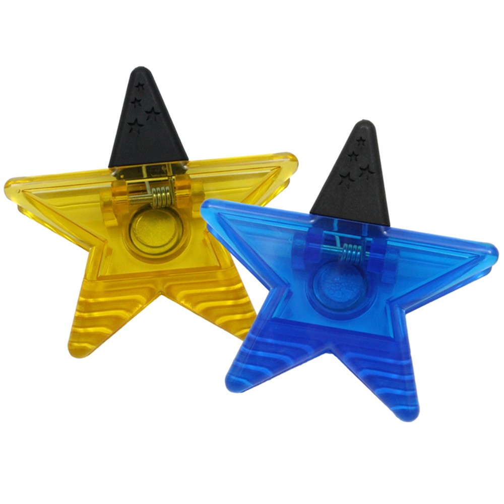 ASH10233 - Magnet Clips Assorted Blue/Gold Star Clips in Clips