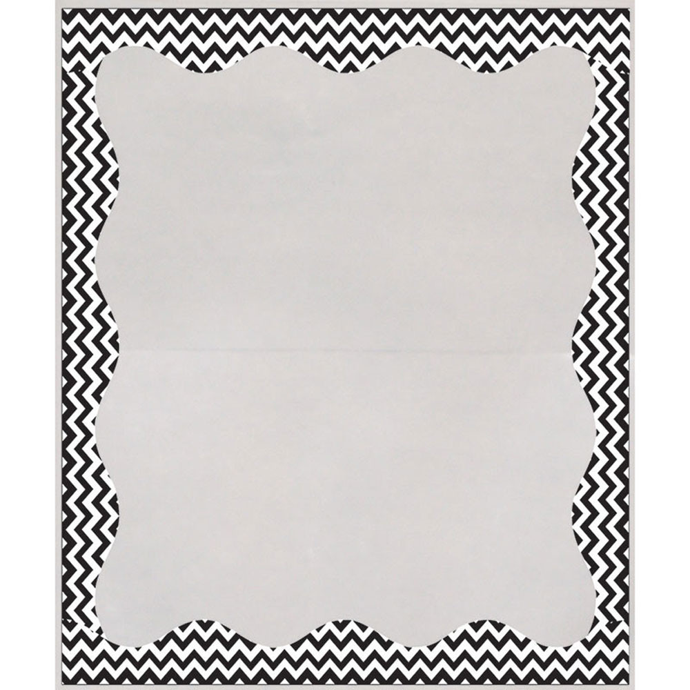 ASH10411 - Blk Chevron Border 3 1/2 X 5 Clear View Self Adhesive Library Pockets in Library Cards