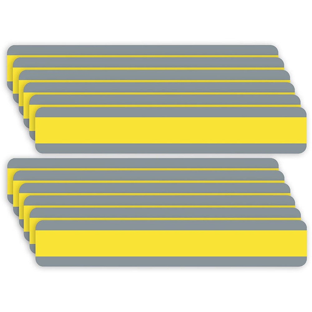 Double Wide Sentence Strip Reading Guide, 1-1/4" x 7-1/4", Yellow, Pack of 12 - ASH10876 | Ashley Productions | Accessories