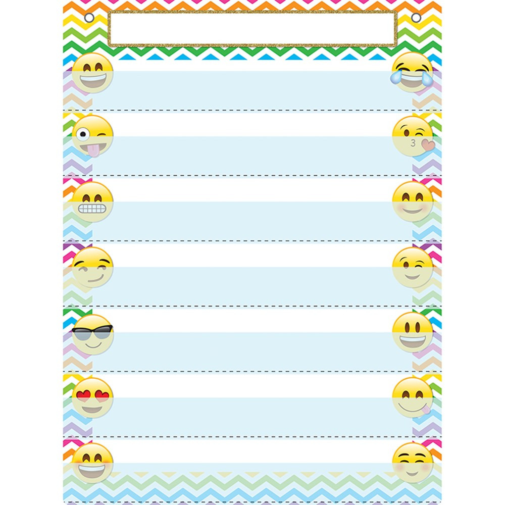 ASH94000 - Pocket Chart 7 Pockets Emojis in Pocket Charts