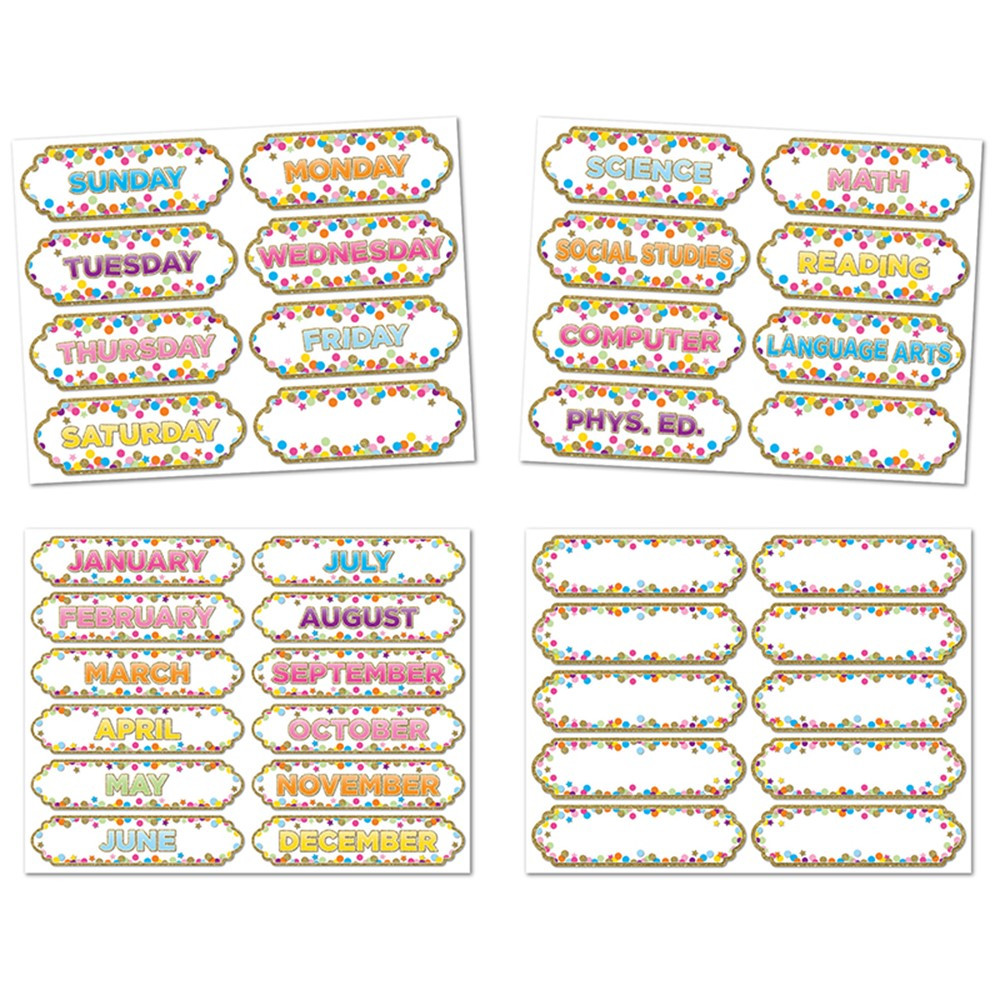 ASH94902 - 4 Pk Confetti Magnetic Timesavers in Organization