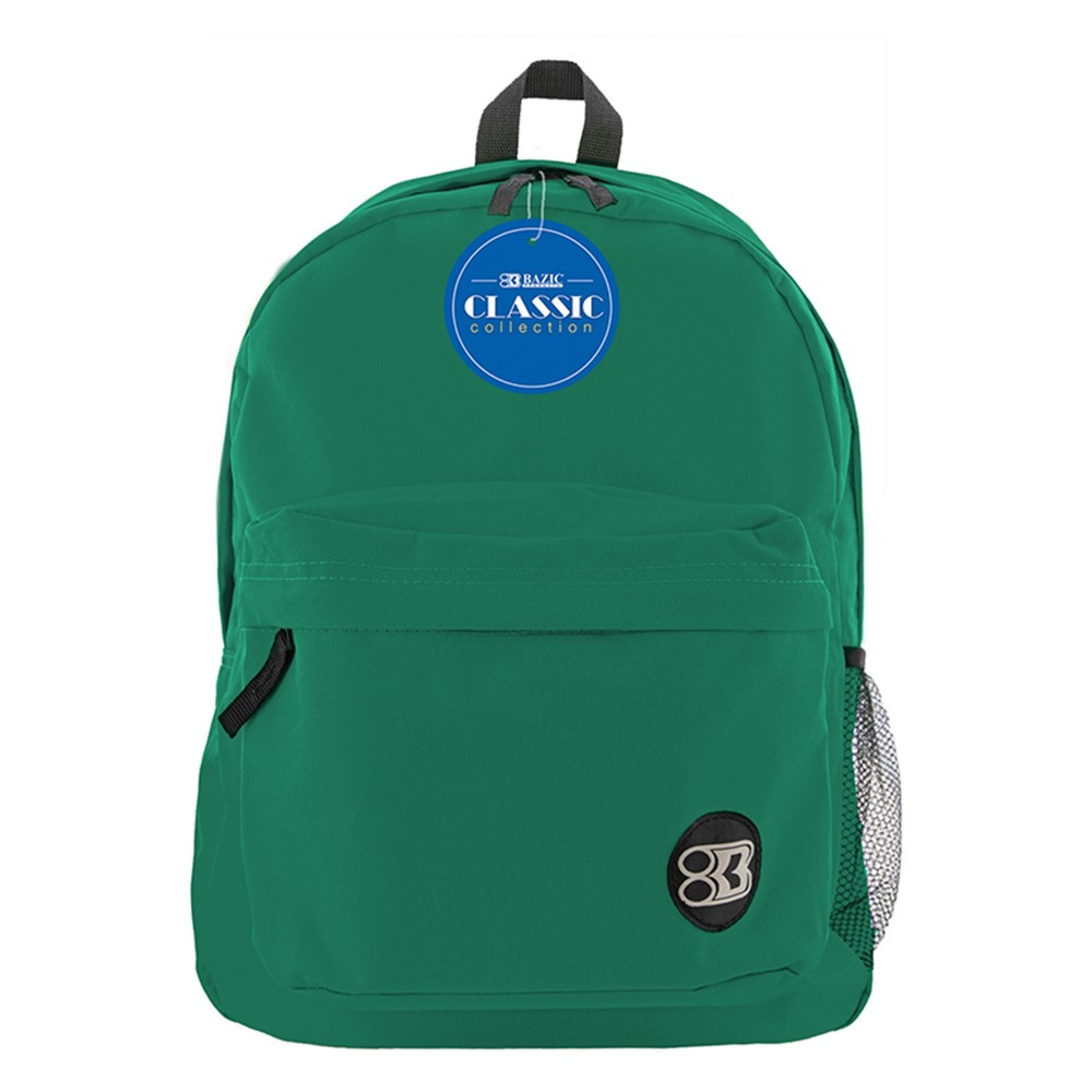 Classic Backpack 17 Green - BAZ1053 | Bazic Products | Accessories"