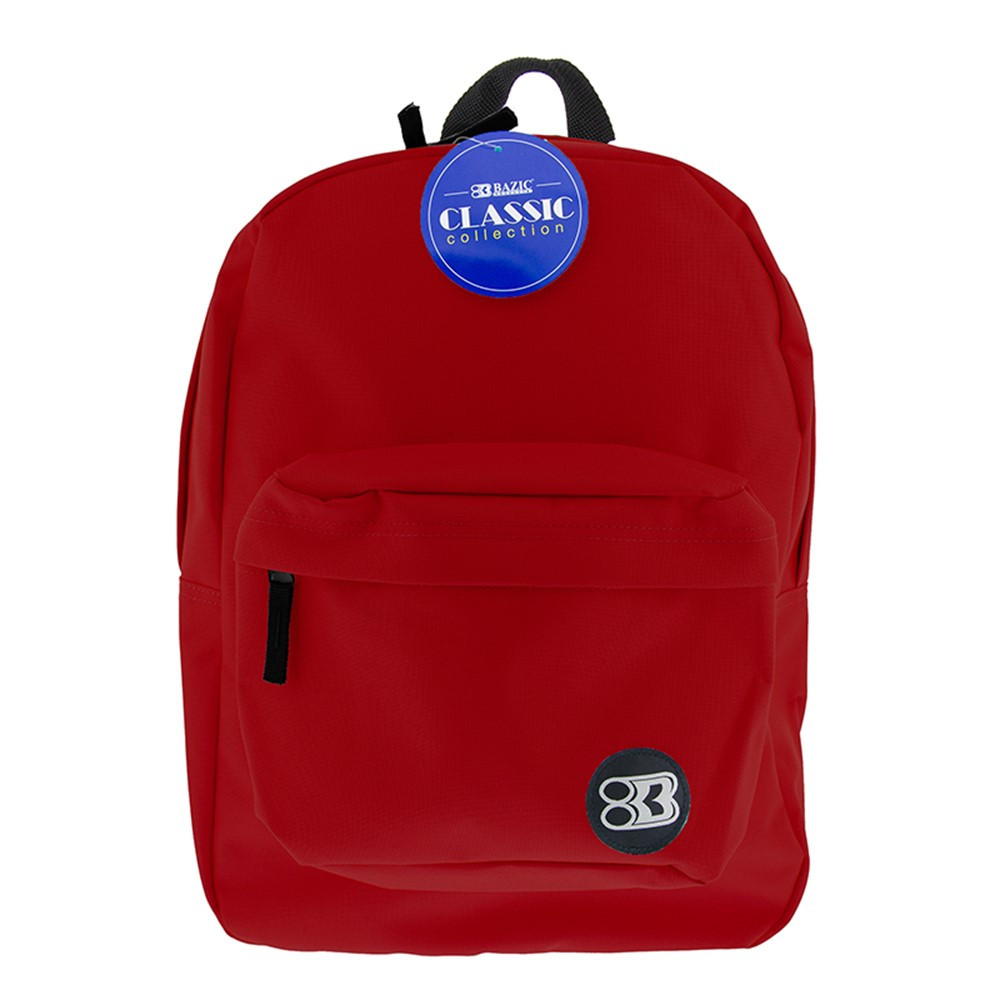 Classic Backpack 17 Burgundy - BAZ1059 | Bazic Products | Accessories"