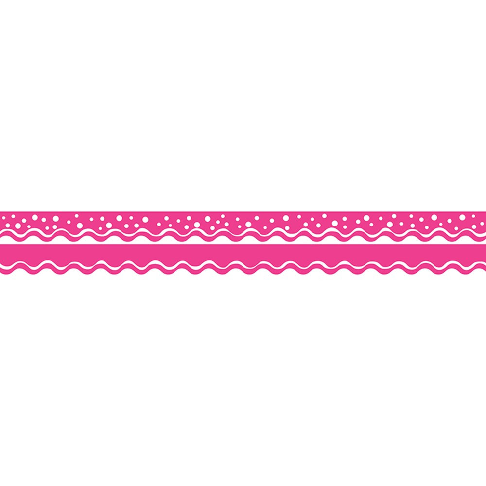 BCPLL996 - Happy Hot Pink Border Double-Sided Scalloped Edge in Border/trimmer