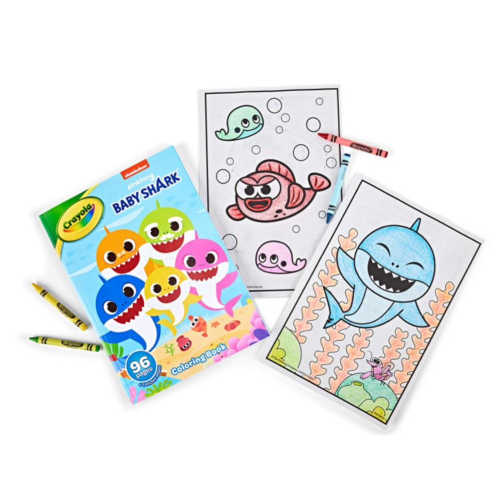 Coloring Book, Baby Shark, 96 Pages - BIN042642 | Crayola Llc | Art Activity Books