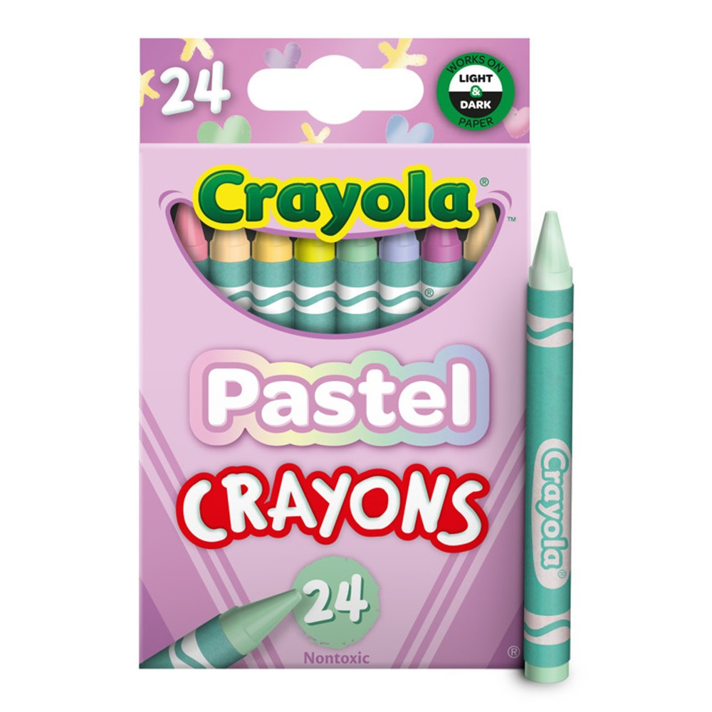 Pastel Crayons, 24 Colors - BIN521835 | Crayola Llc | Crayons