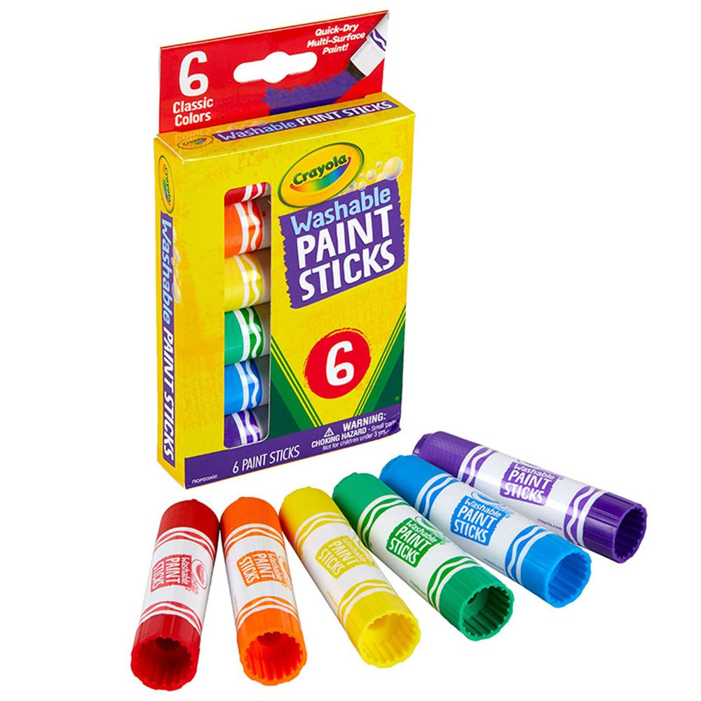Washable Paint Sticks, 6 colors - BIN546207 | Crayola Llc | Paint