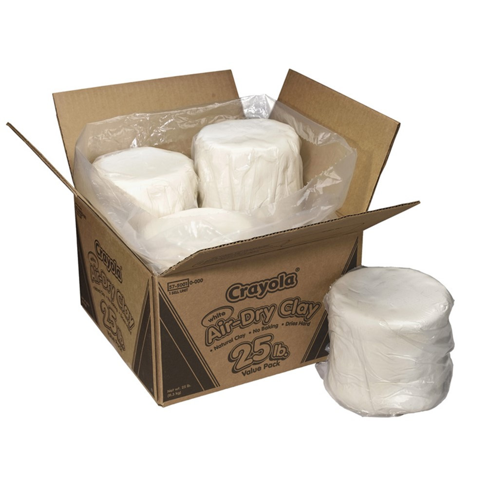 BIN575001 - Crayola Air Dry Clay 25 Lb White Pk in Clay & Clay Tools