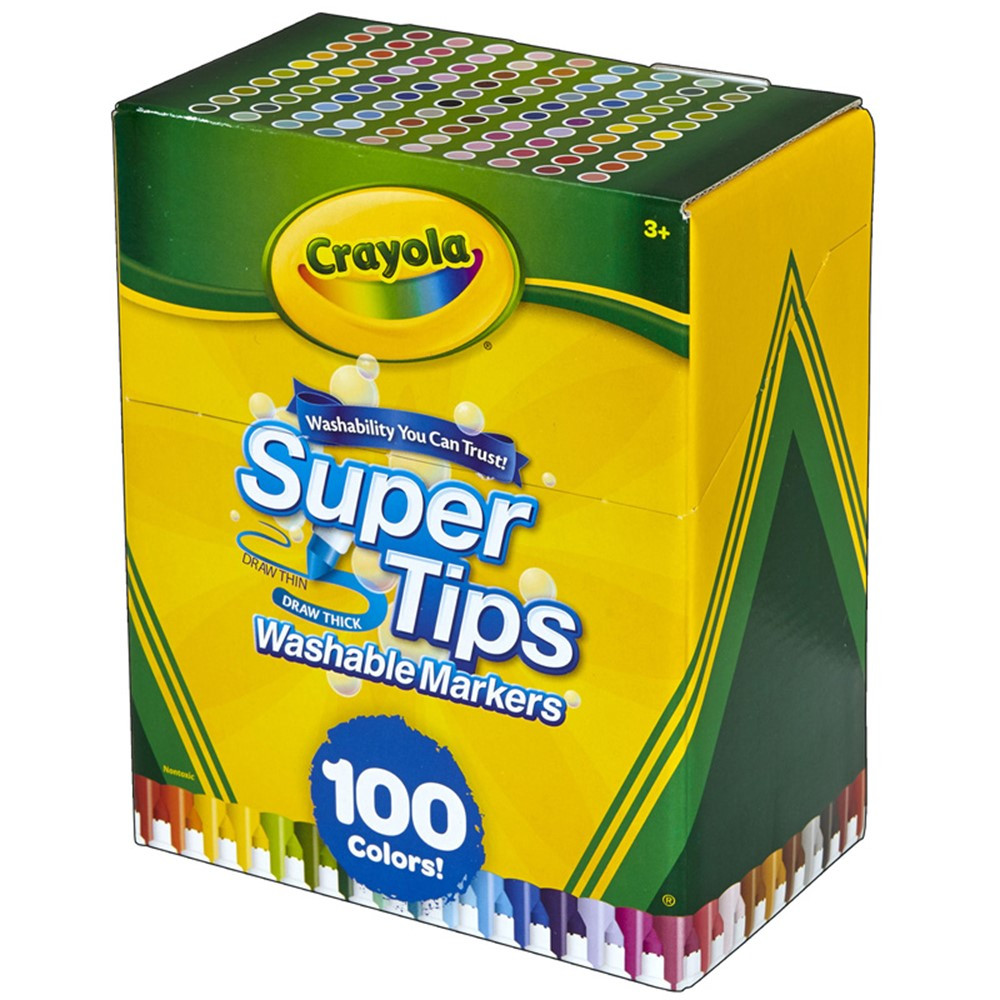 Washable Super Tips Markers, Pack of 100 - BIN585100 | Crayola Llc | Markers
