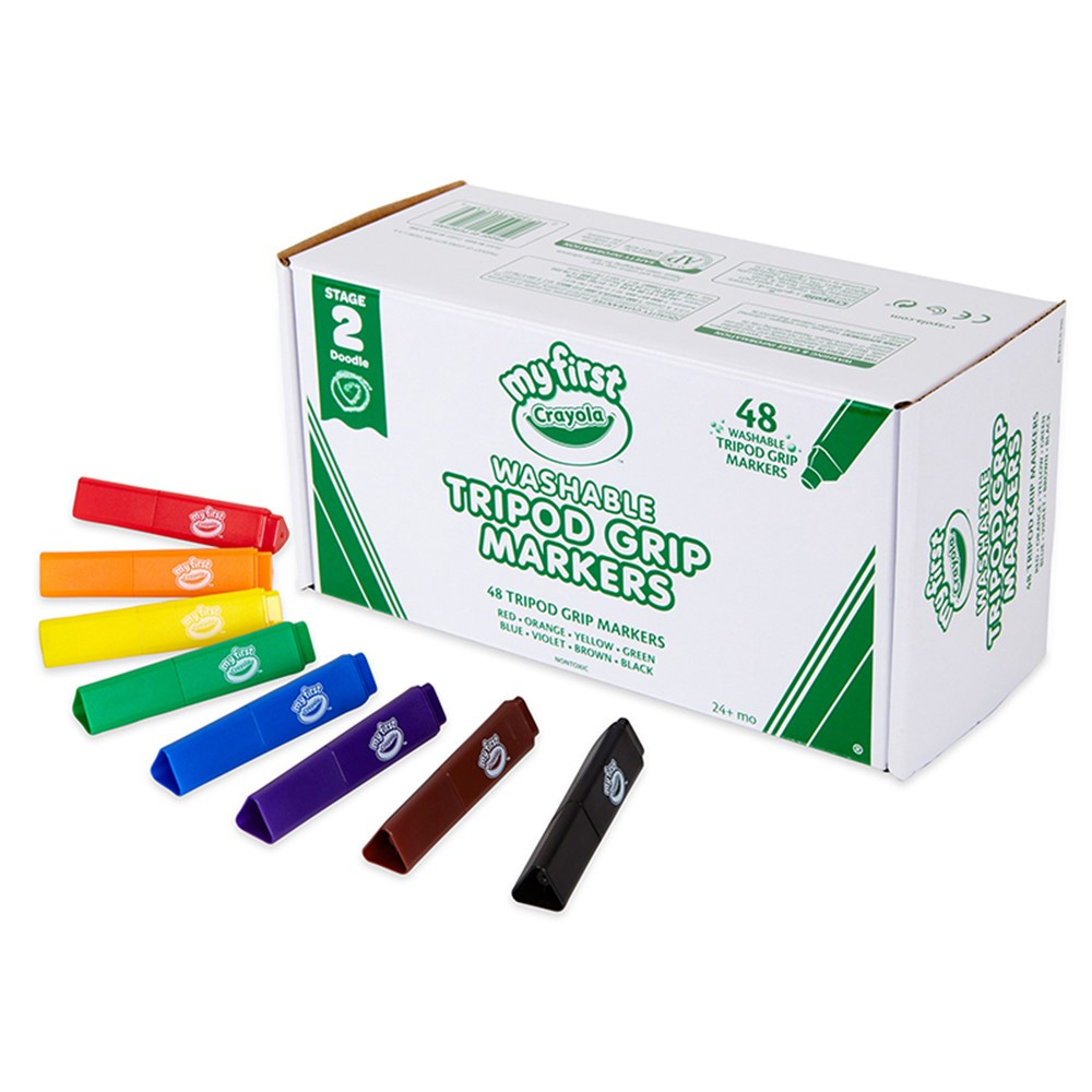 BIN818123 - Crayola Classpk Tripod Grip Markers My First in Markers
