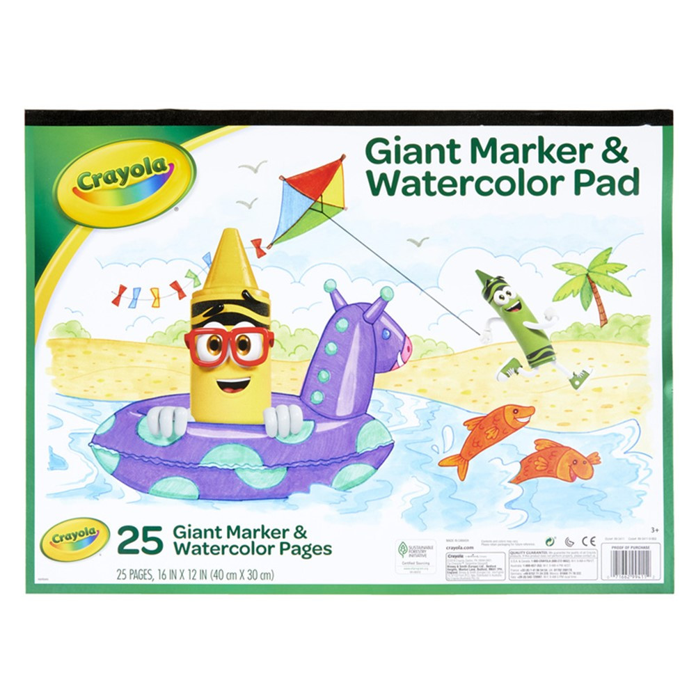 Giant Marker & Watercolor Pad - BIN993411 | Crayola Llc | Sketch Pads