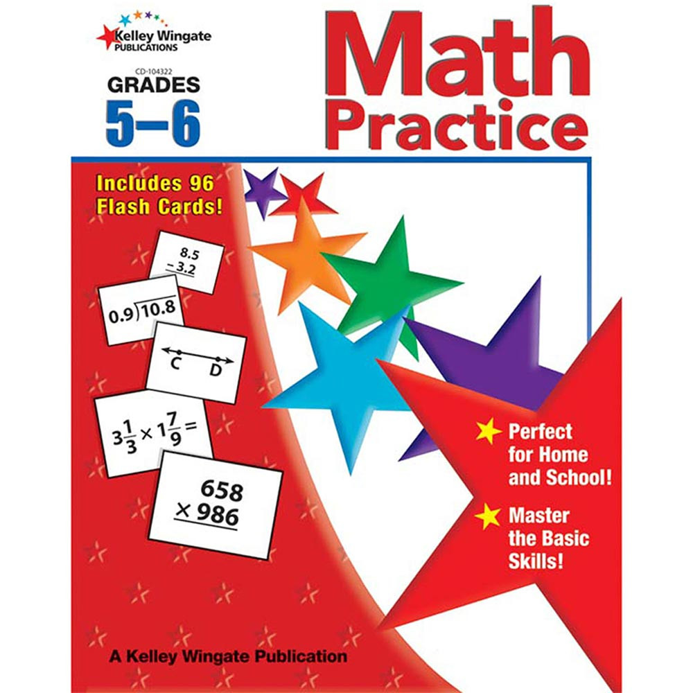 CD-104322 - Math Practice Gr 5-6 W/Flash Cards in Activity Books