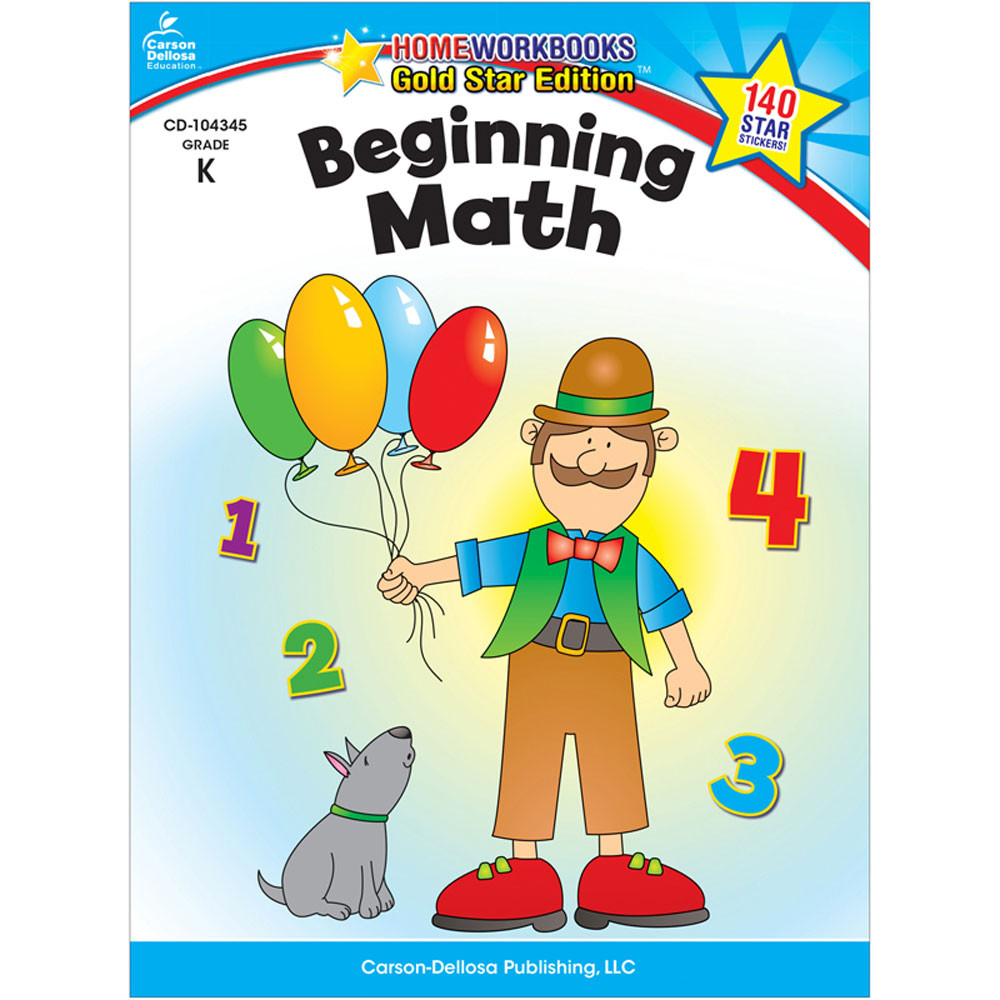 CD-104345 - Beginning Math Home Workbook Gr K in Activity Books