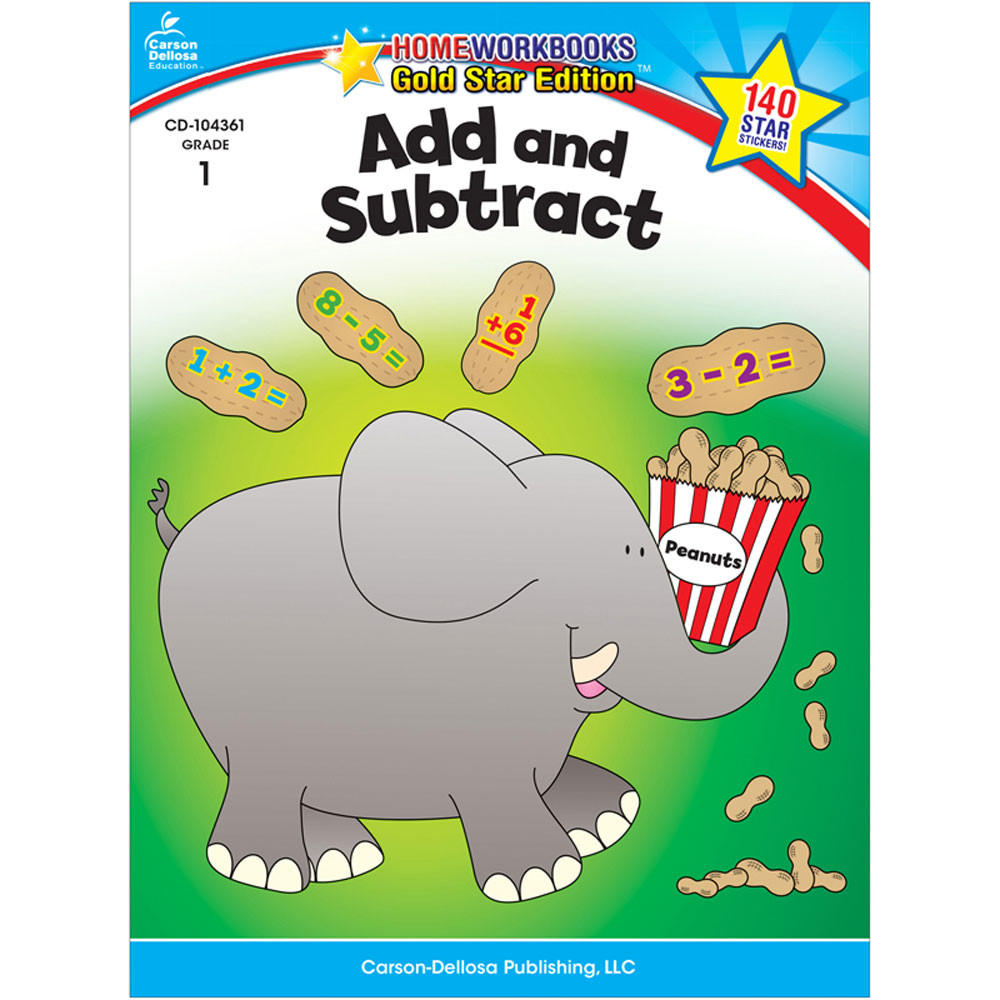 CD-104361 - Add & Subtract Home Workbook Gr 1 in Addition & Subtraction