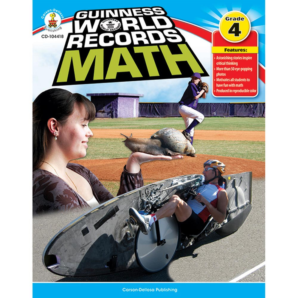 CD-104418 - Guinness World Records Math Gr 4 in Activity Books