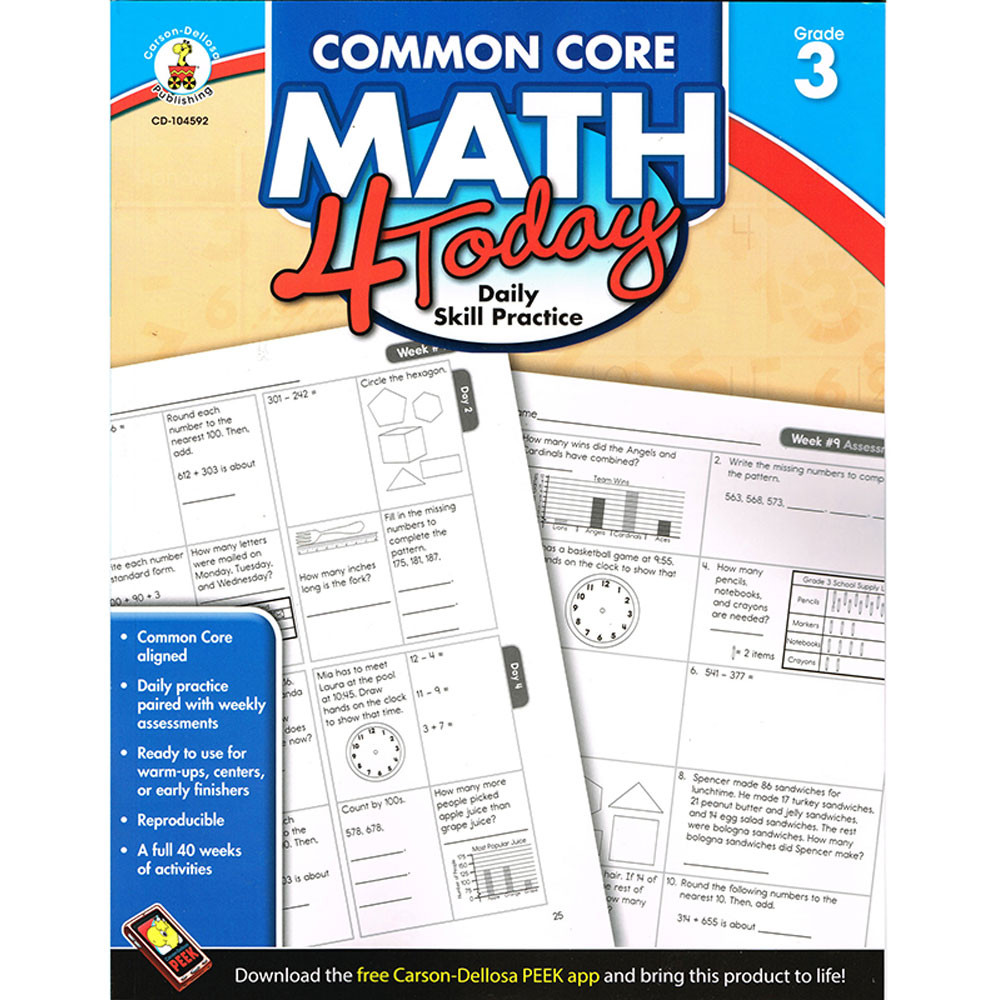 CD-104592 - Math 4 Today Gr 3 in Activity Books