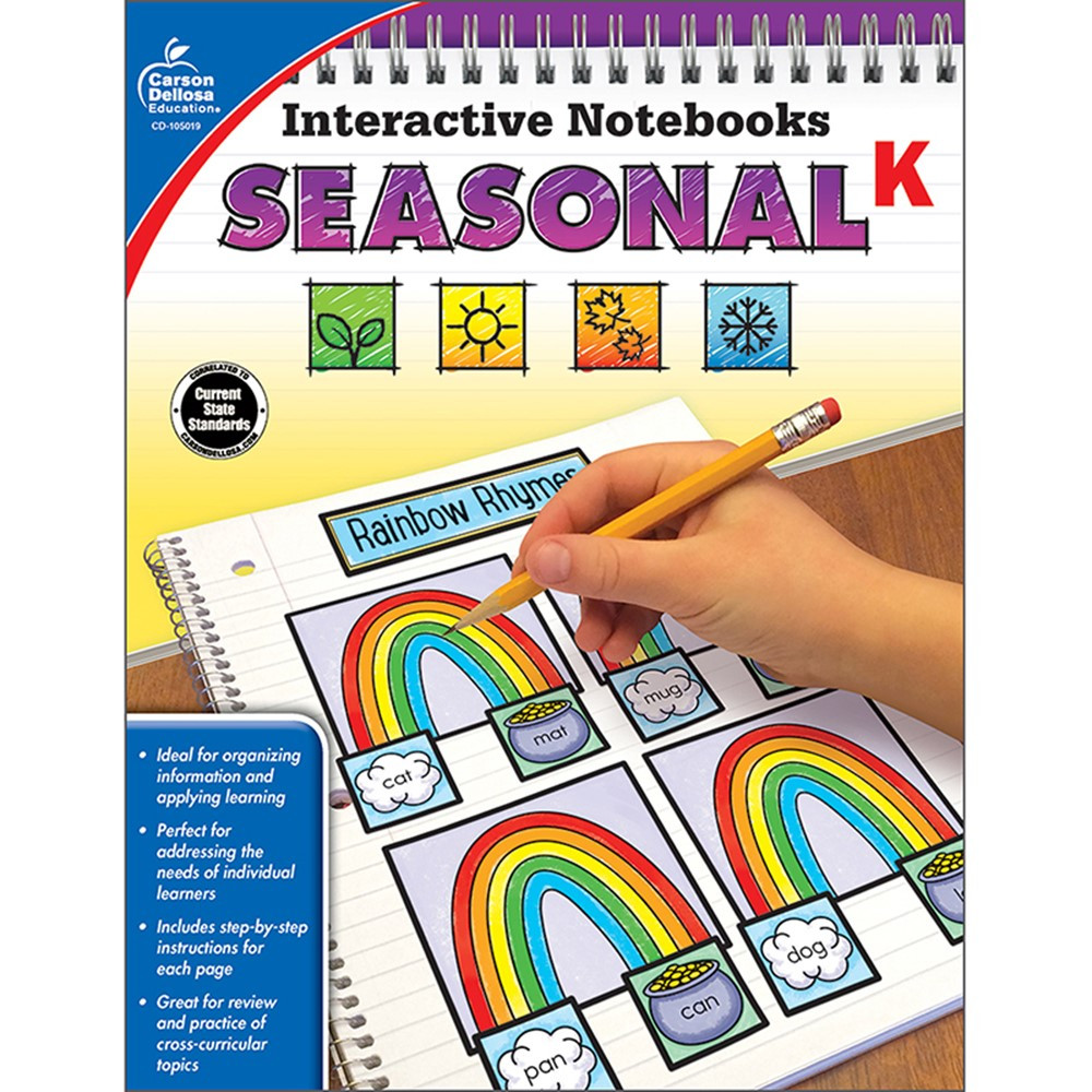 CD-105019 - Interactive Notebooks Seasonal Gr K in Cross-curriculum Resources