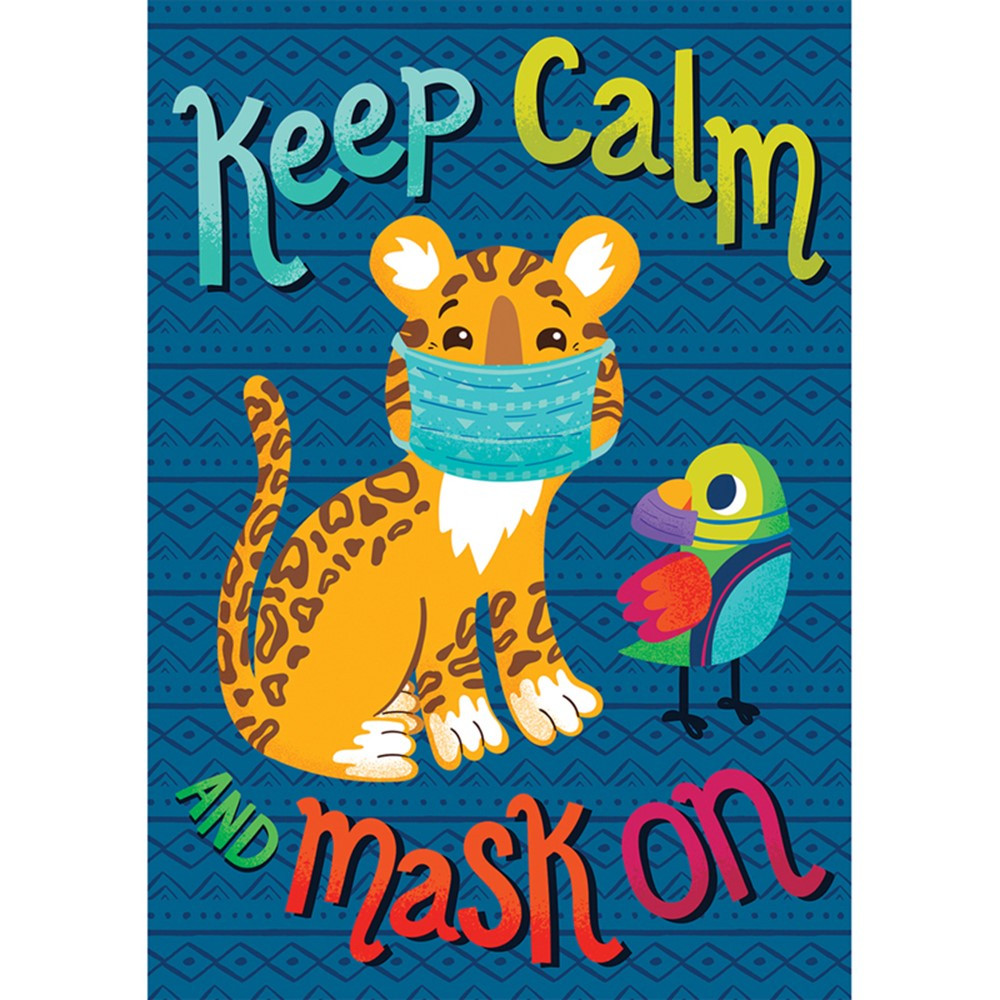 One World Keep Calm and Mask On Poster - CD-106032 | Carson Dellosa Education | Classroom Theme
