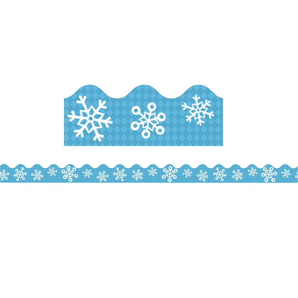 CD-108224 - Snowflakes Scalloped Border in Holiday/seasonal