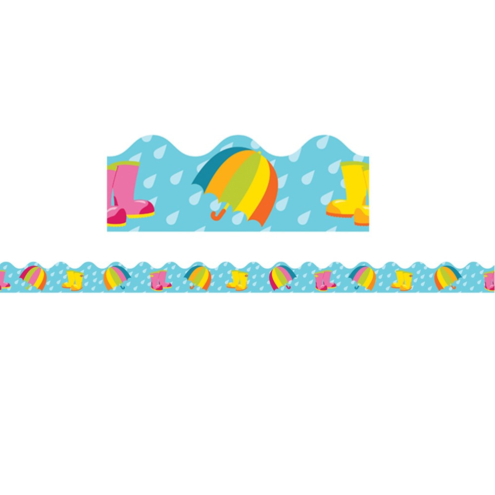 CD-108225 - Spring Showers Scalloped Border in Holiday/seasonal