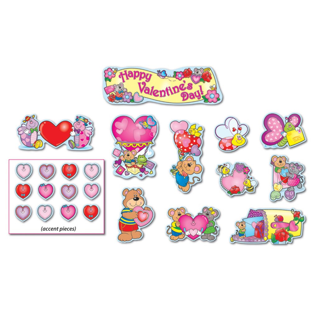 CD-110060 - Bulletin Board Set Mini Valentines Day in Holiday/seasonal