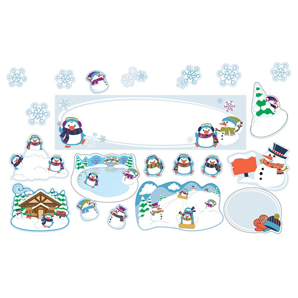 CD-110308 - Winter Mini Bulletin Board Set in Holiday/seasonal