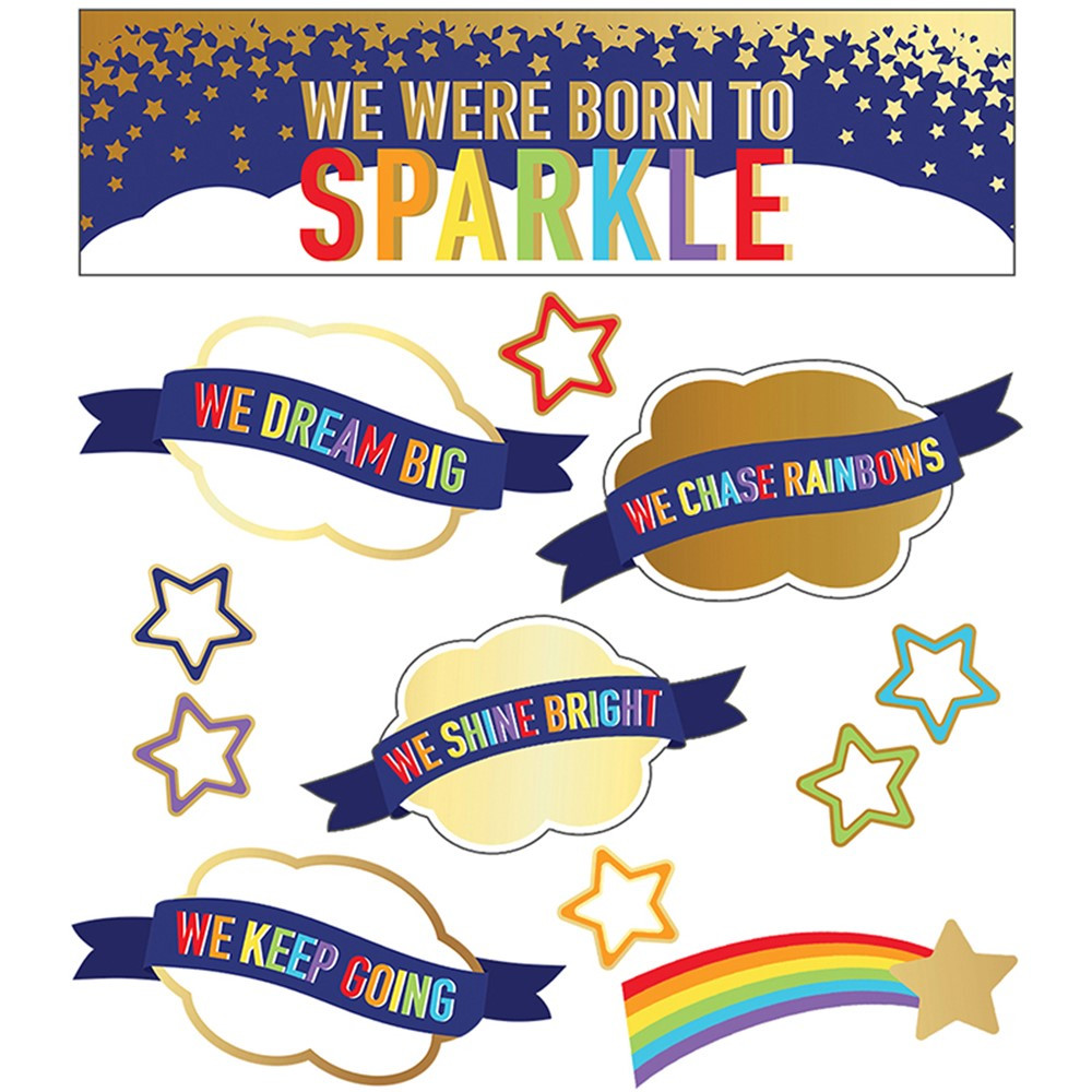 CD-110433 - We Were Born To Sparkle Mini Bb St Sparkle And Shine in Classroom Theme
