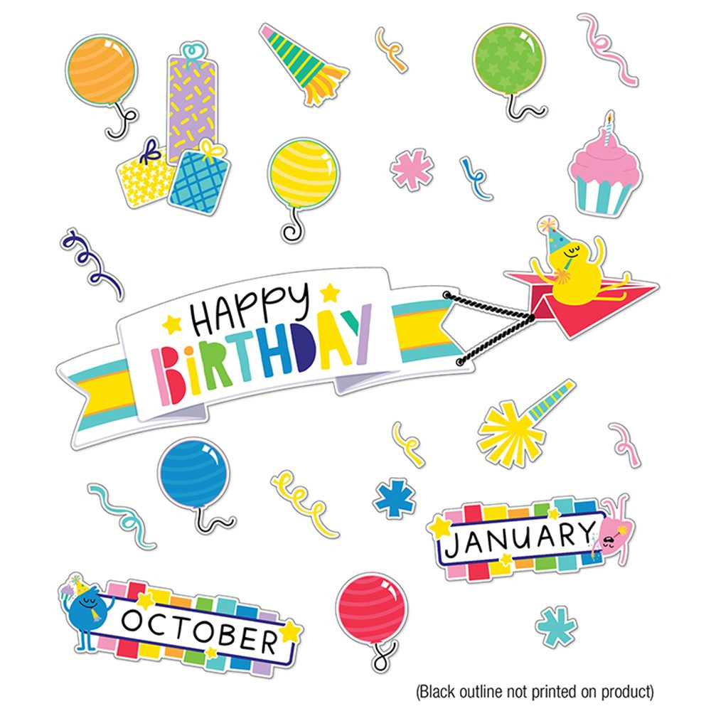 Happy Place Birthday Bulletin Board Set - CD-110552 | Carson Dellosa Education | Classroom Theme