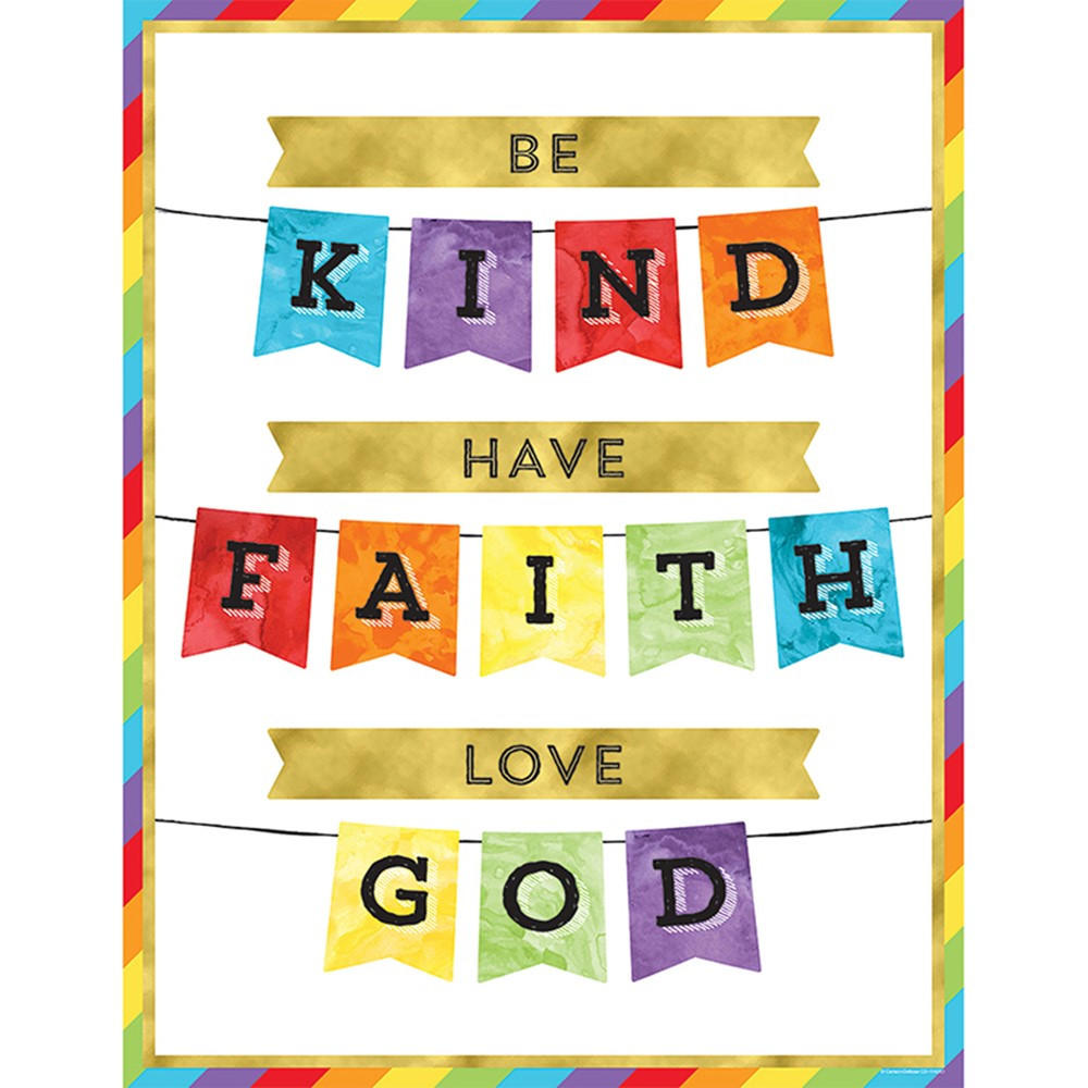CD-114283 - Be Kind Have Faith Love God Chart in Motivational