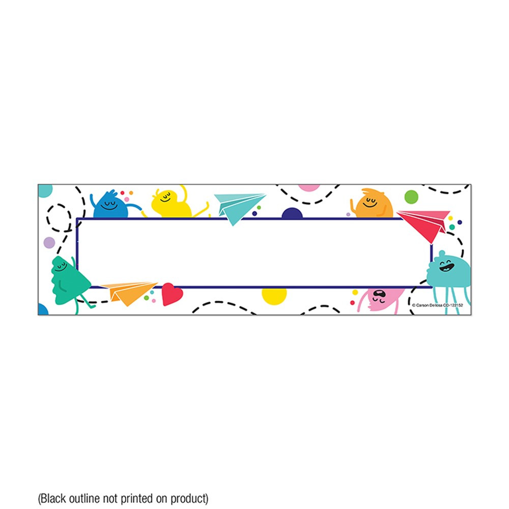 Happy Place Nameplates, Pack of 36 - CD-122152 | Carson Dellosa Education | Name Plates