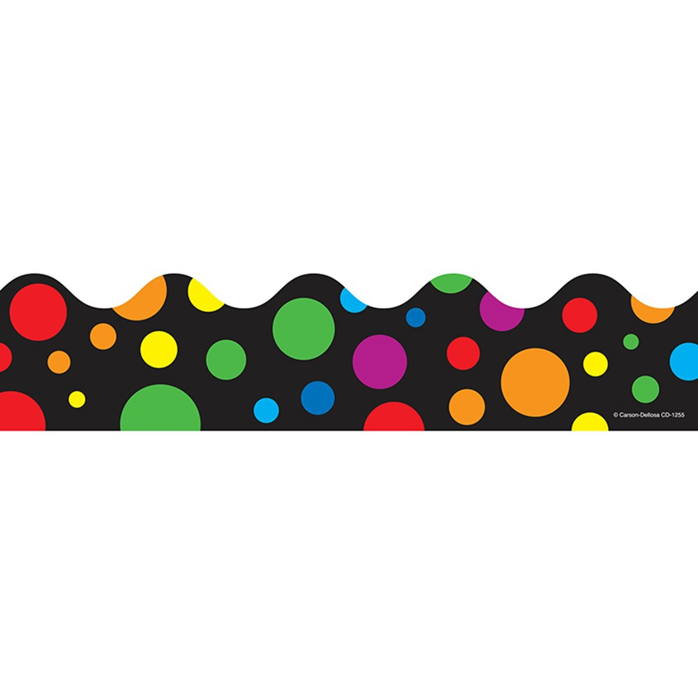 CD-1255 - Rainbow Dots Scalloped Border in Border/trimmer