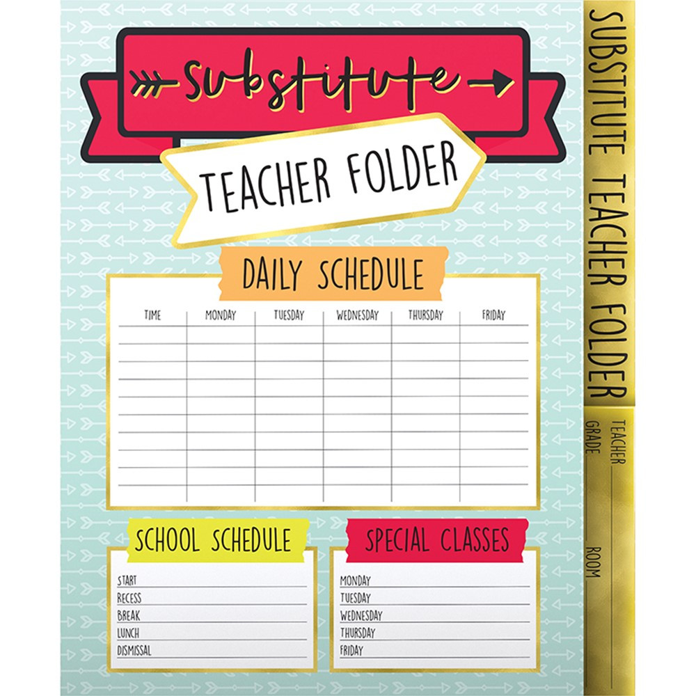 CD-136020 - Aim High Substitute Teacher Folder in Folders