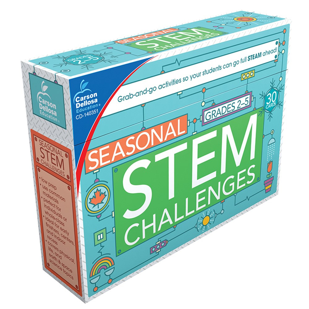 CD-140351 - Seasonal Stem Challenges Learning Cards in Activity Books & Kits