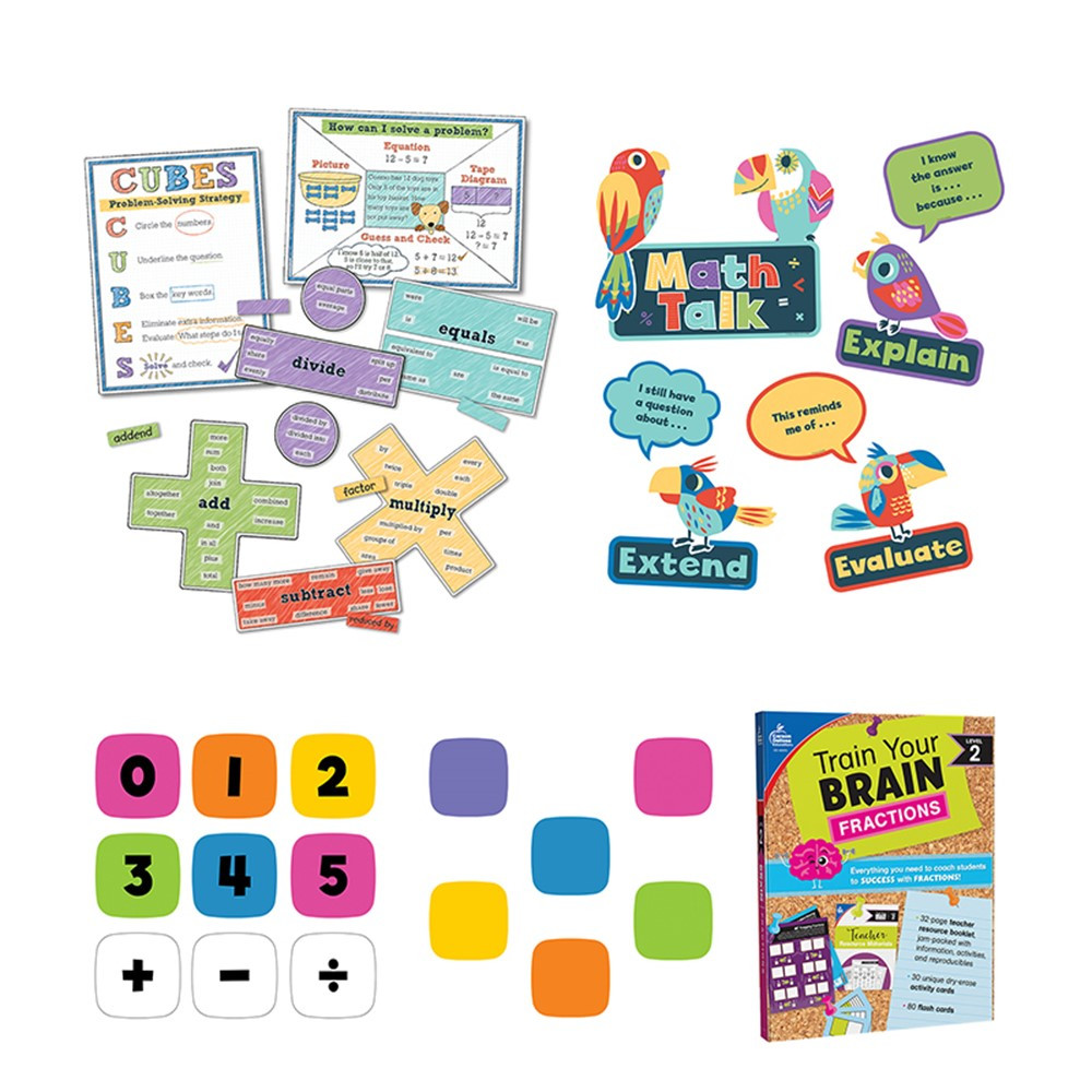 Math Teacher Classroom Bundle Grade 4 and 5 - CD-145334 | Carson Dellosa Education | Manipulative Kits