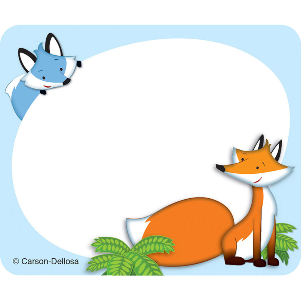 CD-150041 - Playful Foxes Name Tags in Name Tags