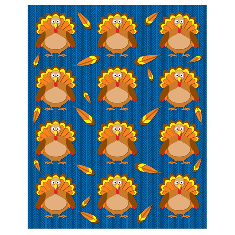 CD-168017 - Turkeys Shape Stickers 72Pk in Holiday/seasonal