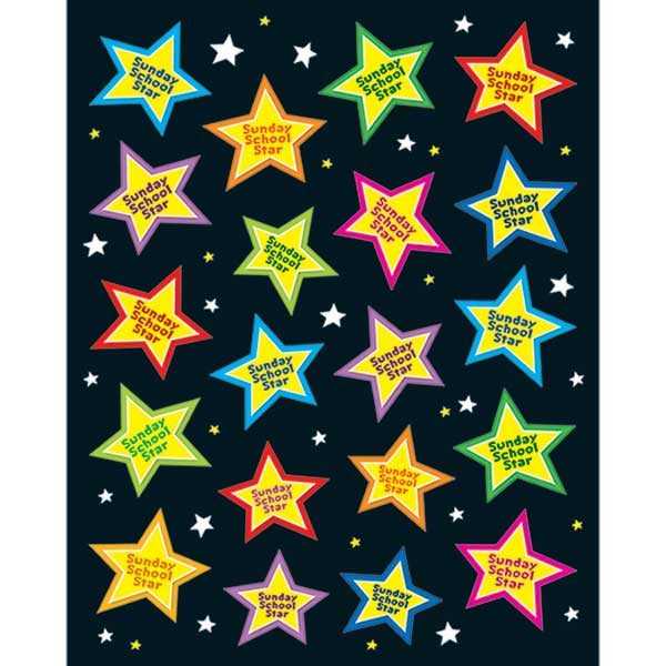 CD-168079 - Sunday School Star Stickers in Inspirational