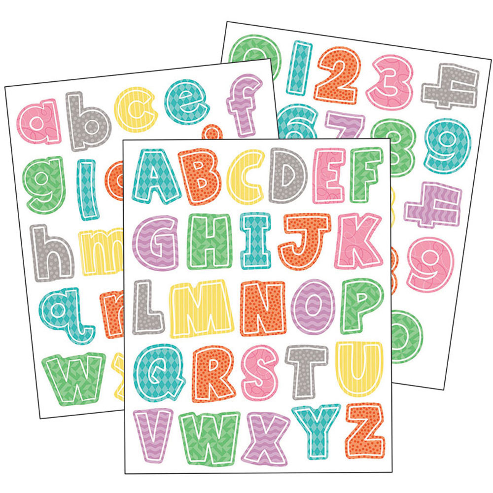 Up and Away Letters and Numbers Sticker Pack - CD-168239, Carson Dellosa